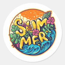 Summer Typographic Tropical Waves