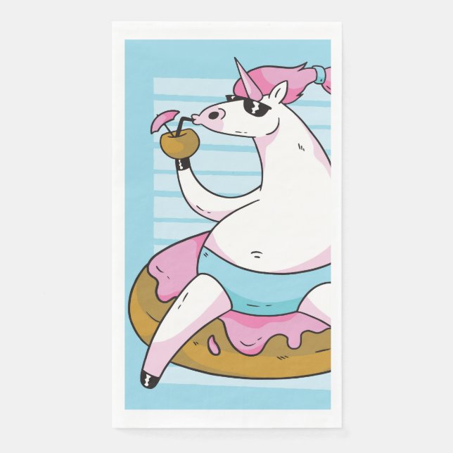 Summer Unicorn Serviette (Vorderseite)