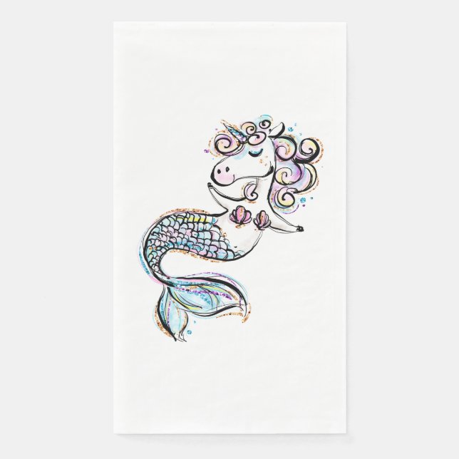 Summer Unicorn Serviette (Vorderseite)