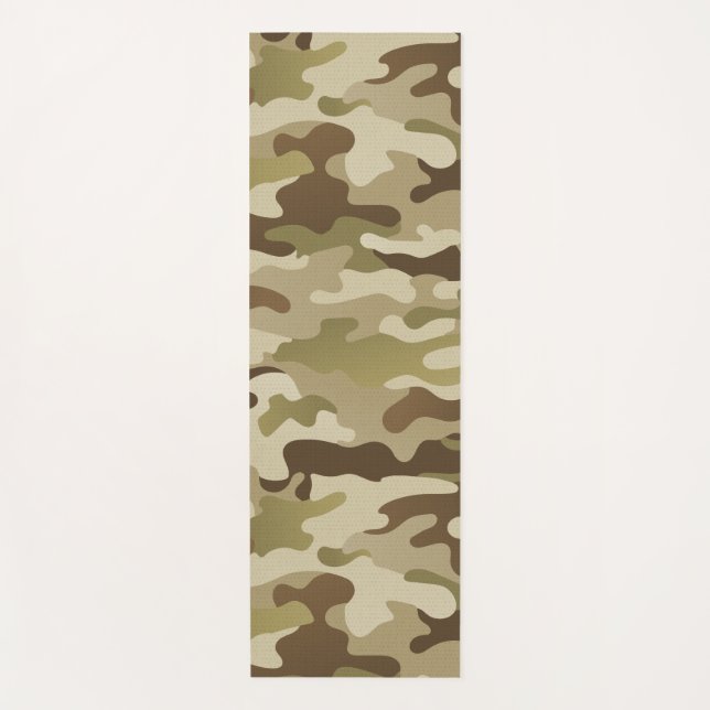 Summer Urban Camouflage Brown Green Tan Yogamatte (Vorderseite)