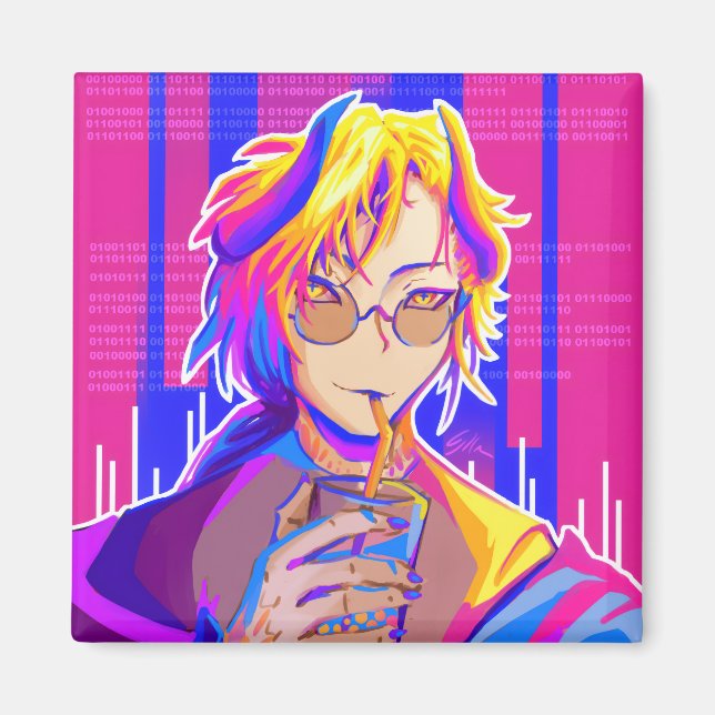 Summer vibe Anime Magnet (Vorne)