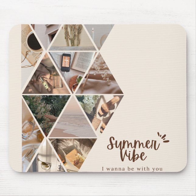 Summer Vibe, ich werde mit dir sein, Beige Farbe Mousepad (Vorne)