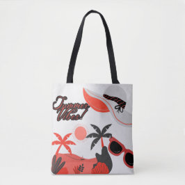 Summer Vibe White Tote bag Tasche
