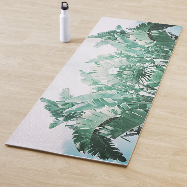 Summer Vibes Banana Blätter Blassgrün Yogamatte (Beispiel)