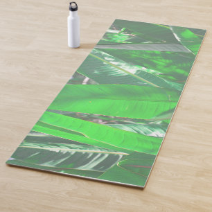 Summer Vibes Banana Tree Blätter Blassgrüne Pastel Yogamatte