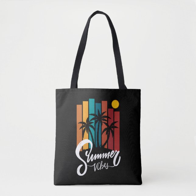 Summer Vibes Beach Urlaub Retro Sommer Tasche (Vorderseite)
