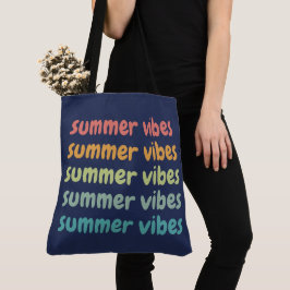 Summer Vibes Beach Urlaub Retro Sommer Tasche