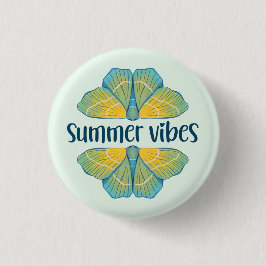 Summer Vibes Butterfly Button