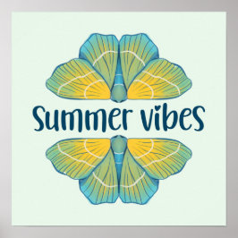 Summer Vibes Butterfly Poster