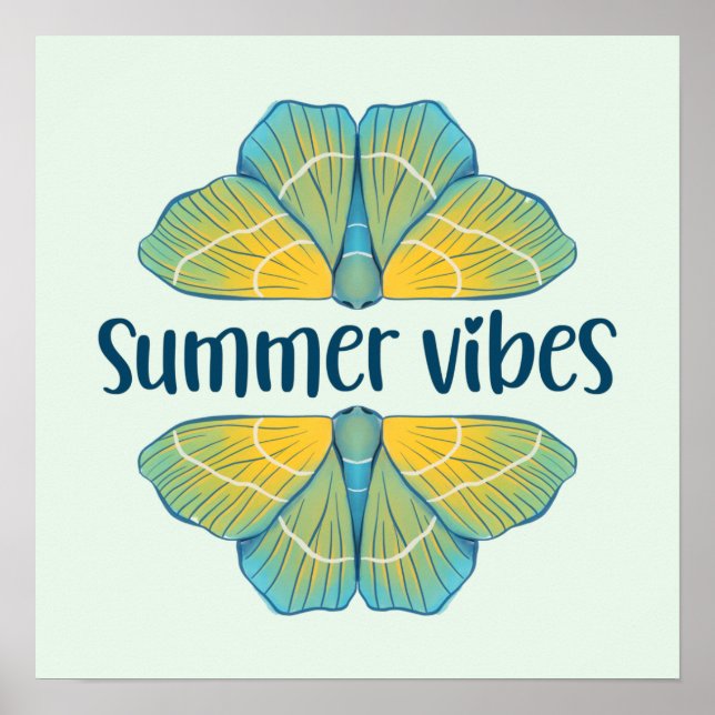 Summer Vibes Butterfly Poster (Vorne)