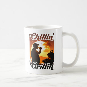 Summer Vibes Chillin’ & Grillin-Silhouette Kaffeetasse