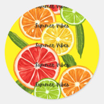 Summer Vibes Citrus Design, farbenfrohe Frucht Gra