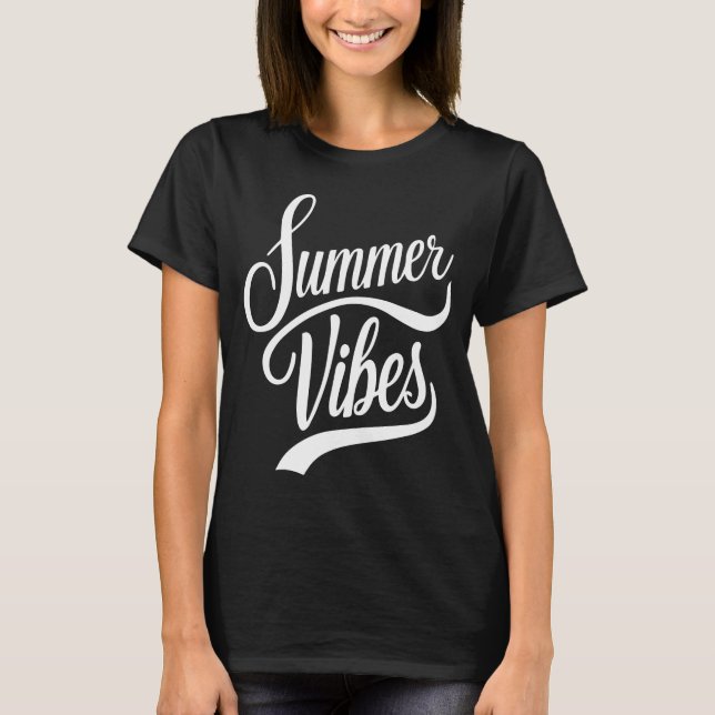 Summer Vibes Cursive Style Women's T-Shirt (Vorderseite)