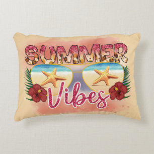 Summer Vibes   Design der Sonnenbrillen an der Küs Dekokissen