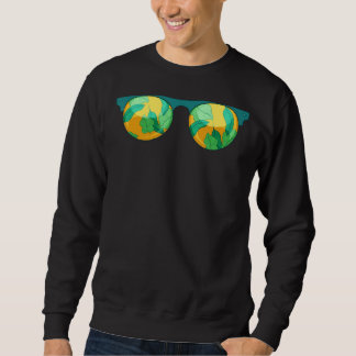 Summer Vibes Exotic Palm Tree Blätter Tropical Sun Sweatshirt