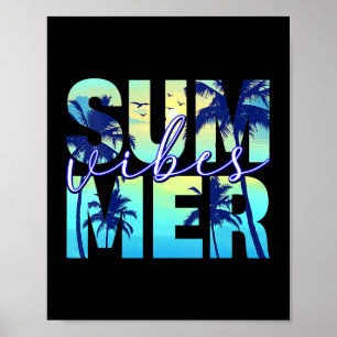 Summer Vibes Family Vacacation GirlsTrip Matching  Poster