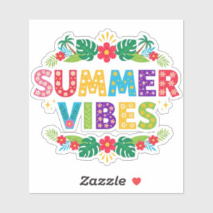 Summer Vibes Floral Design-54504 Hoodie Aufkleber