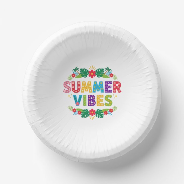 Summer Vibes Floral Design-54504 Pappteller (Vorderseite)