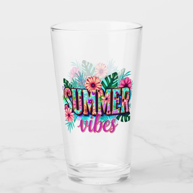 Summer Vibes Glas (Vorderseite)