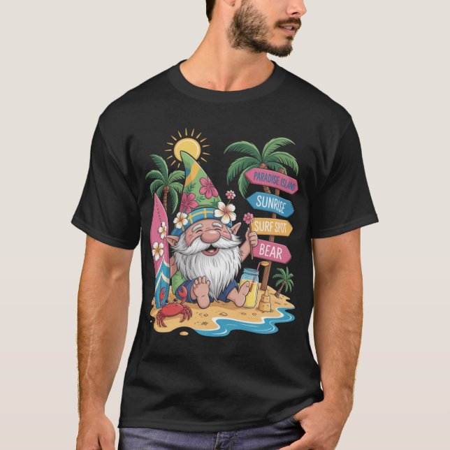 Summer Vibes Gnomes Beach Party T-Shirt (Vorderseite)