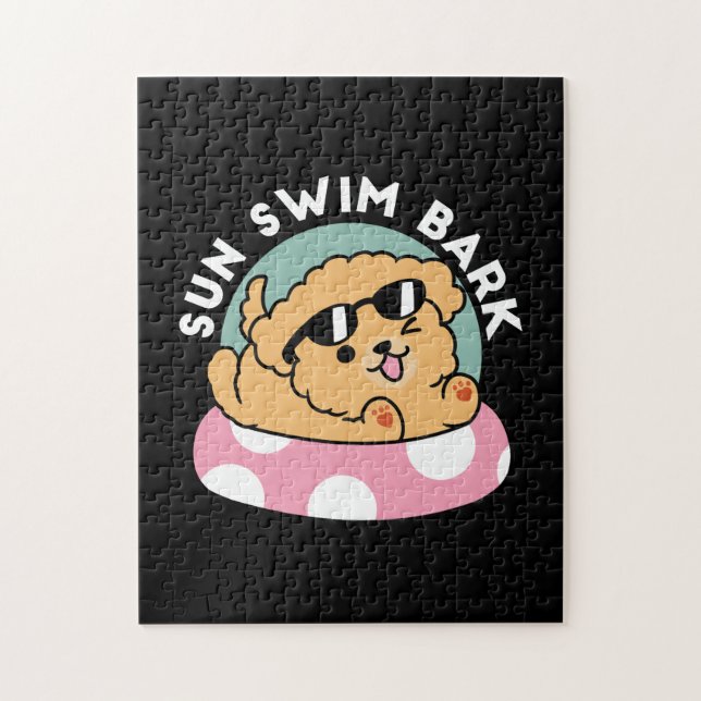 Summer Vibes Hund - Floating Welpe mit Sonnenbrill (Vertikal)