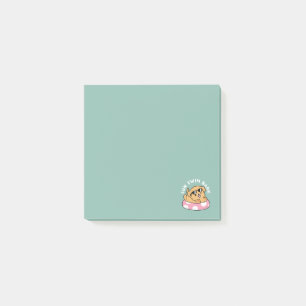 Summer Vibes Hund - Floating Welpe mit Sonnenbrill Post-it Klebezettel