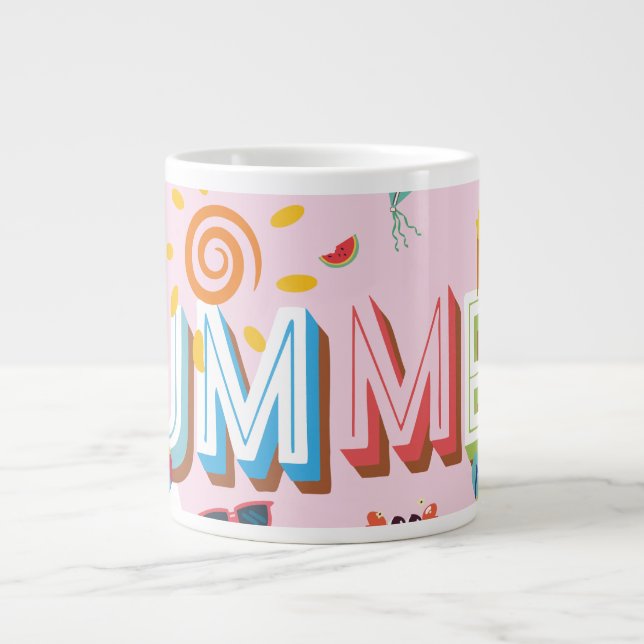 Summer Vibes Jumbo-Tasse (Vorderseite)