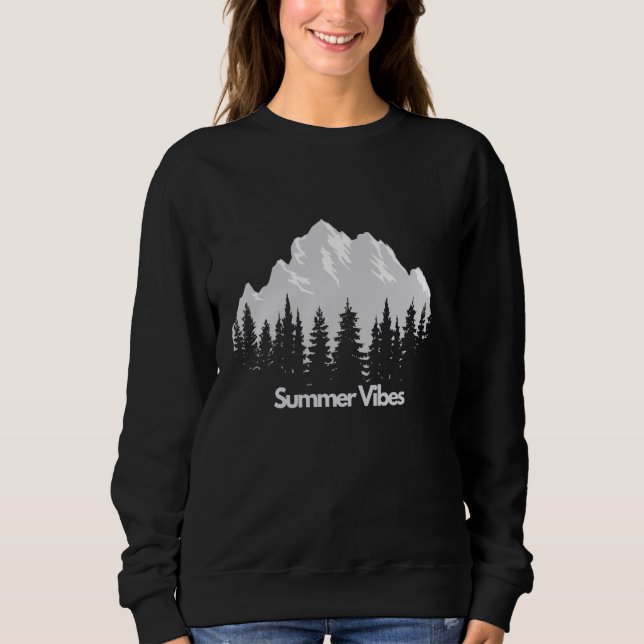 Summer Vibes Mountain, Adventure Uniq Design for S Sweatshirt (Vorderseite)