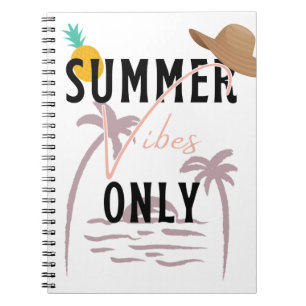 Summer Vibes Only Beach Notizblock