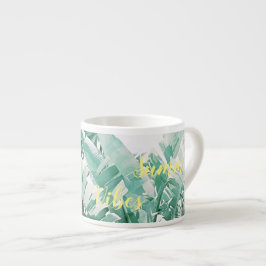 Summer Vibes Palm Blätter Espresso Kaffee Tasse