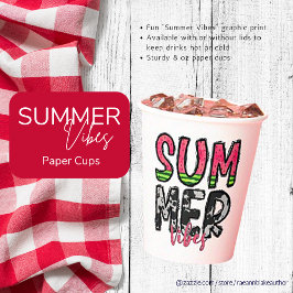 Summer Vibes Paper Cup Pappbecher