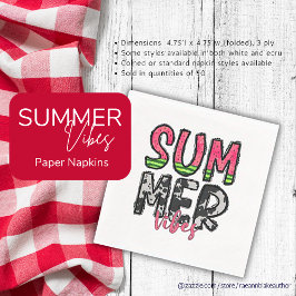 Summer Vibes Paper Napkin Serviette