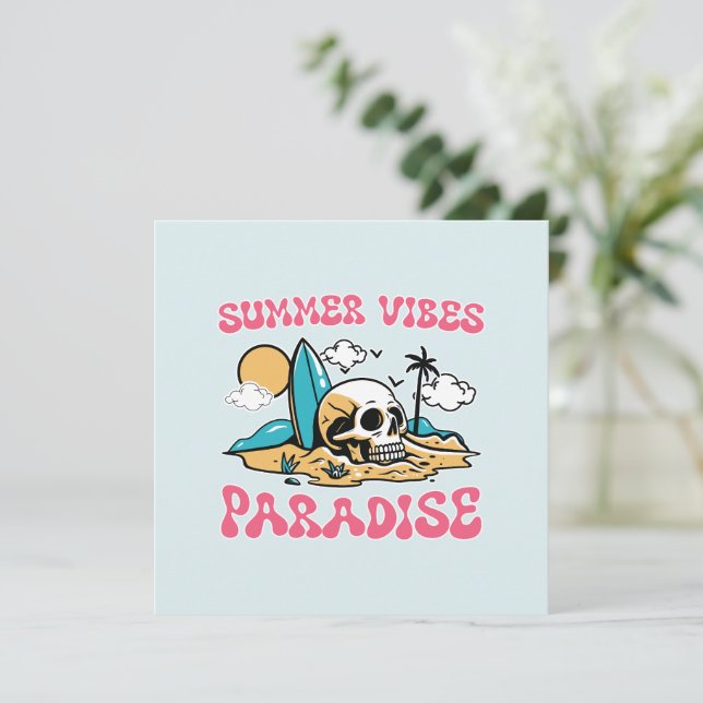 Summer Vibes Paradise - Skull (Stehend Vorderseite)