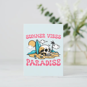Summer Vibes Paradise - Skull Postkarte