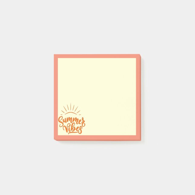 Summer Vibes Postit Notes Post-it Klebezettel (Vorderseite)