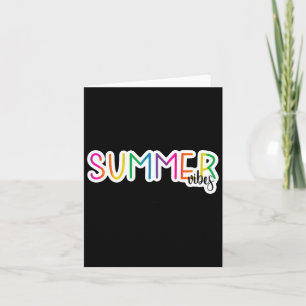 Summer Vibes Rainbow Design Sticker Karte