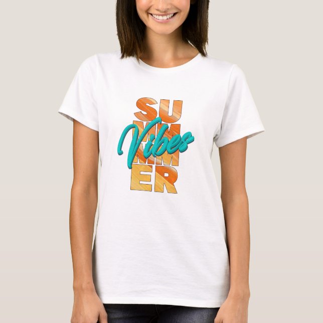 Summer Vibes Retro Summer T-Shirt (Vorderseite)