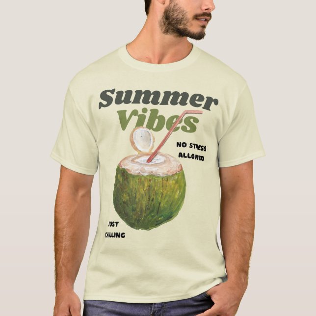 Summer Vibes Retro T-Shirt (Vorderseite)