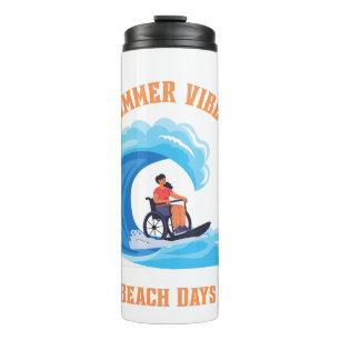 Summer Vibes Rollstuhl Thermosbecher