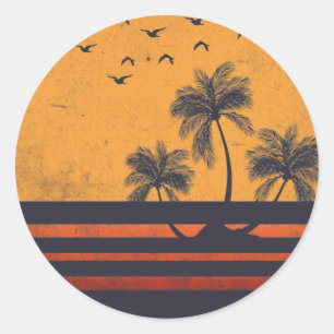 Summer Vibes Runder Aufkleber
