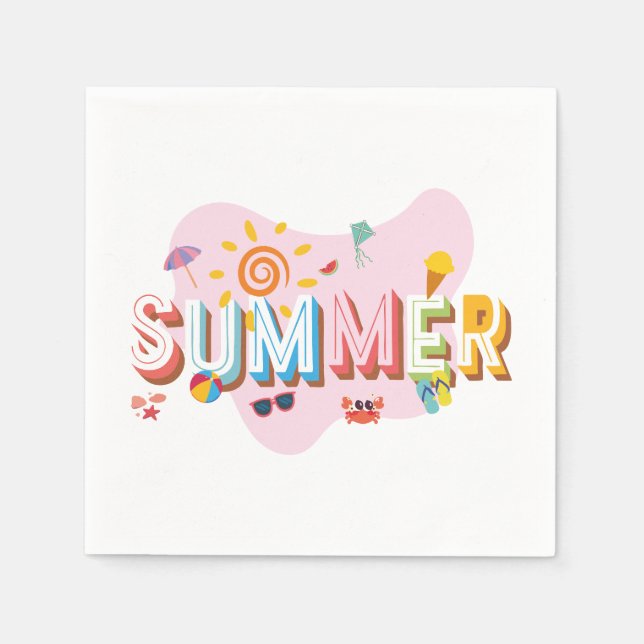 Summer Vibes Serviette (Vorderseite)