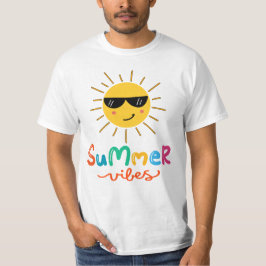 Summer Vibes Sun Men White T-Shirt