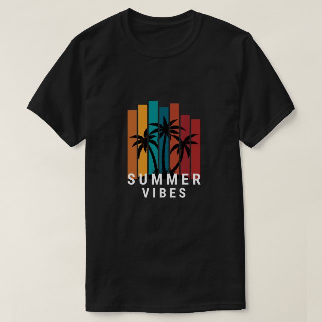 Summer Vibes Sunset Beach Men's T-Shirt | (Design devant)