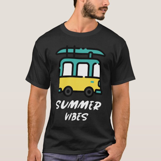 Summer Vibes Surf Van T-Shirt (Vorderseite)