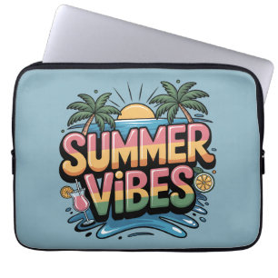Summer Vibes Tropical Beach Laptopschutzhülle