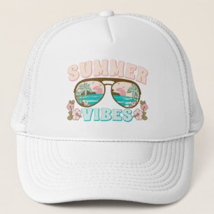 Summer Vibes Tropical Beach Truckerkappe