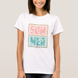 Summer Vibes Tropical Graphic T-Shirt