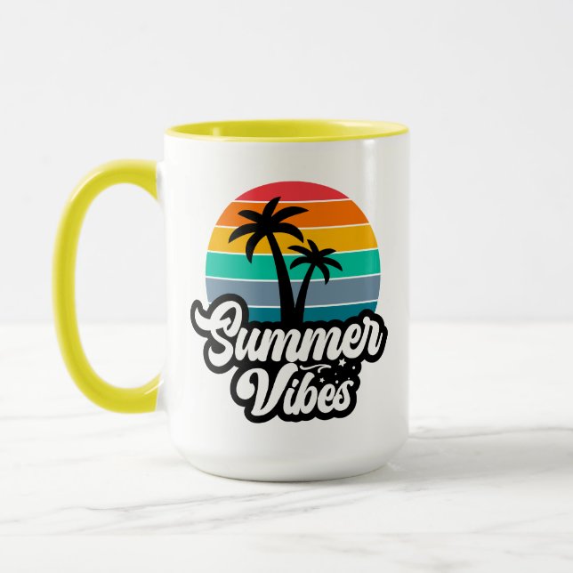 Summer Vibes Tropical Lake Scene-32922 Tasse (Links)