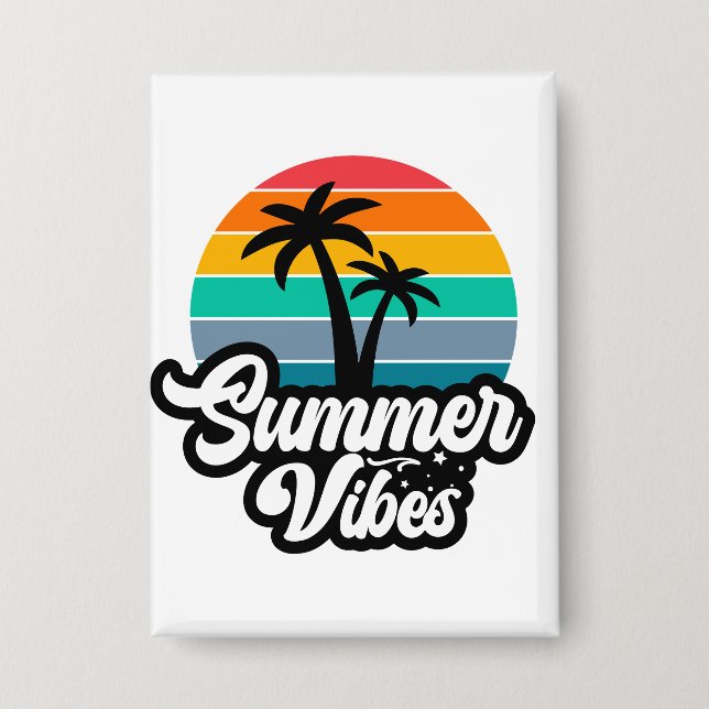 Summer Vibes Tropical Lake Scene-32922 Tasse Button (Vorderseite)