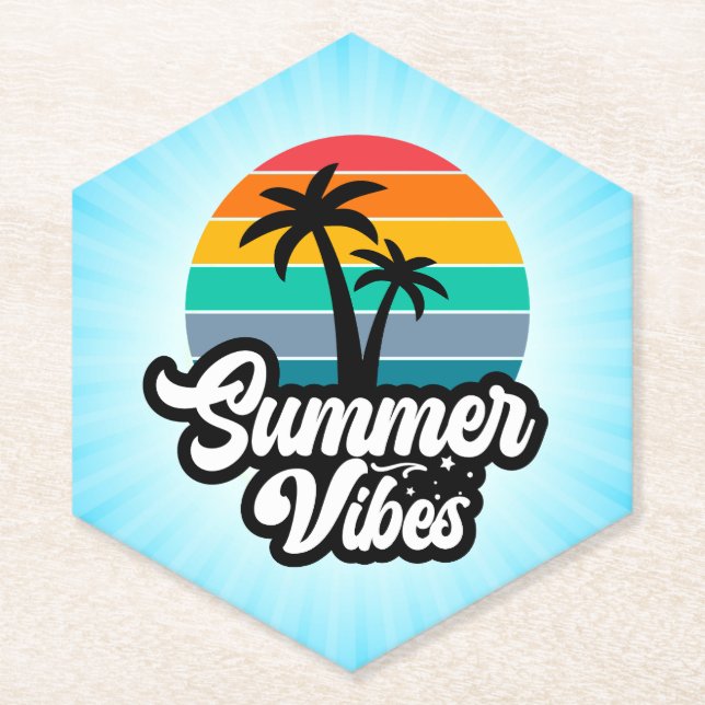 Summer Vibes Tropical Lake Scene-32922 Untersetzer (Vorderseite)